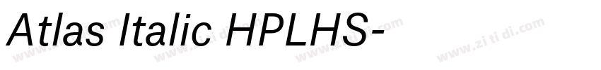 Atlas Italic HPLHS字体转换